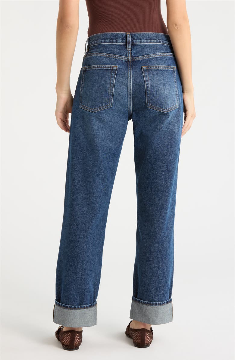 FRAME The Hang High Waist Cuffed Straight Leg Jeans, Alternate, color, Acumen