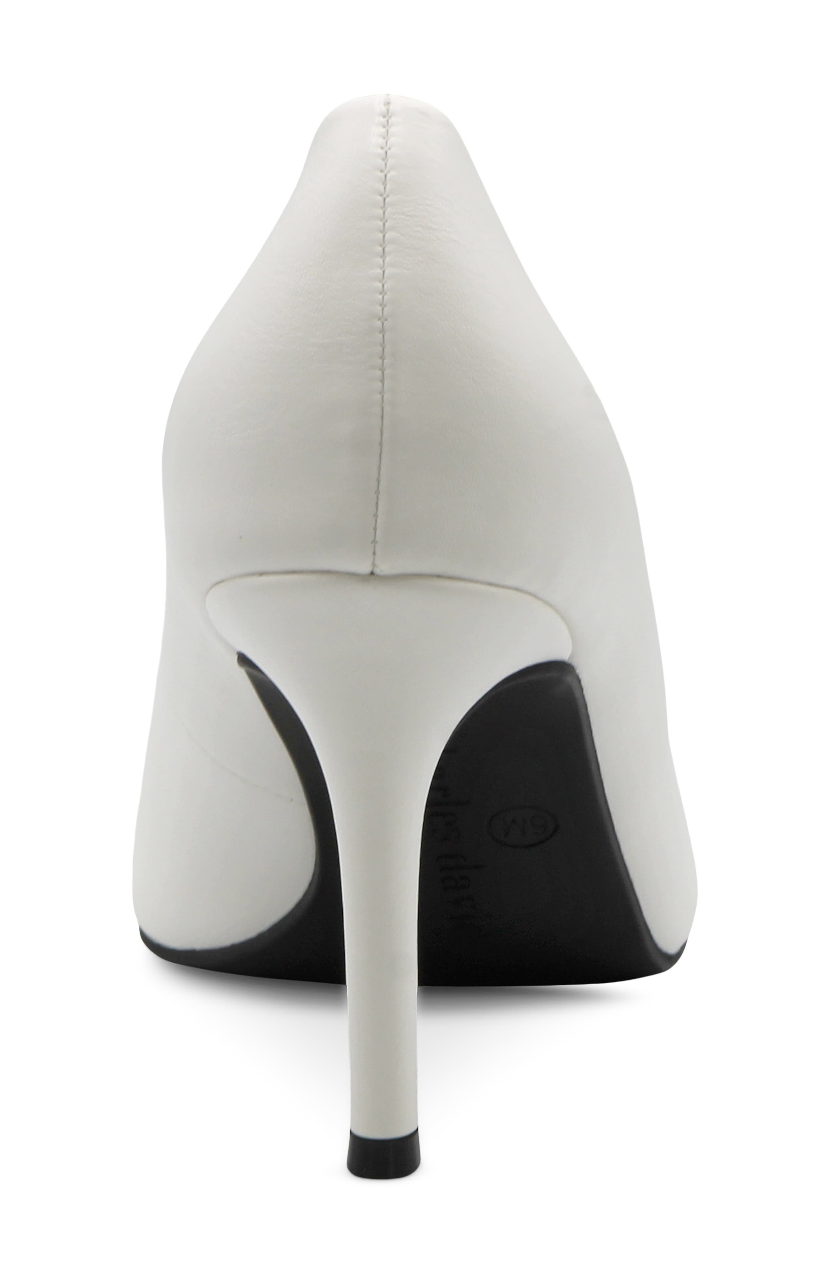 Charles David Geno Pointed Toe Pump, Alternate, color, White