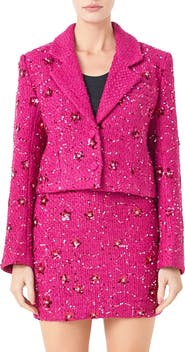 Endless Rose Sequin Crop Blazer