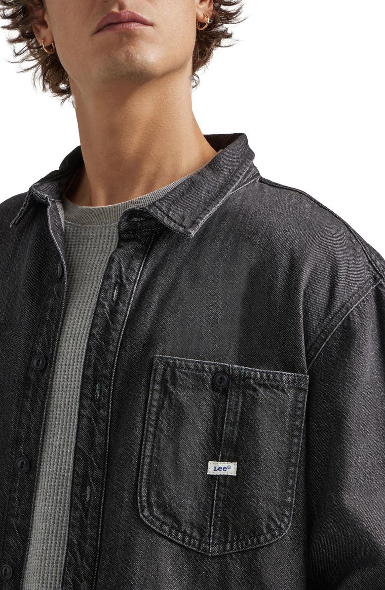 Lee Denim Overshirt, Alternate, color, Grey Black
