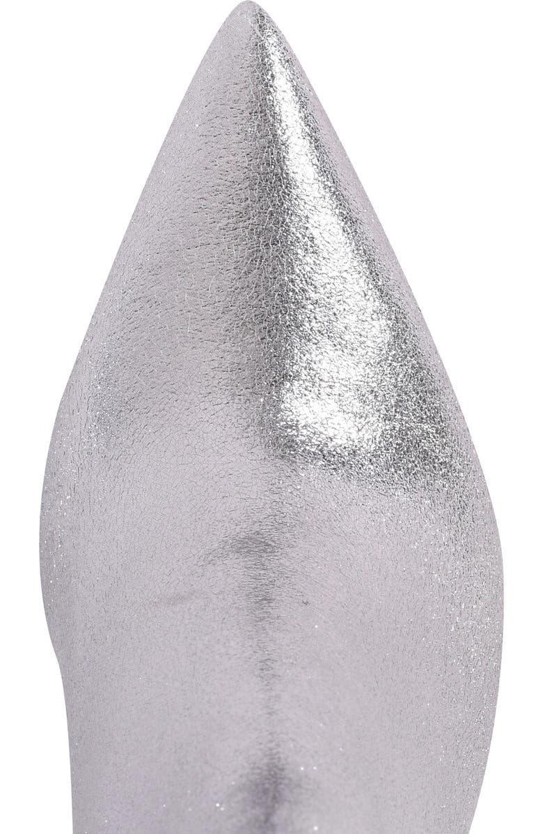 Seychelles Broken Promises Pointed Toe Boot, Alternate, color, Silver Leather