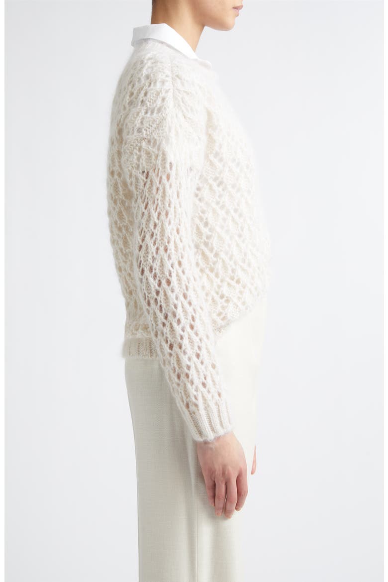 Open Stitch Mohair & Silk Sweater, Alternate, color, 00 IVORY