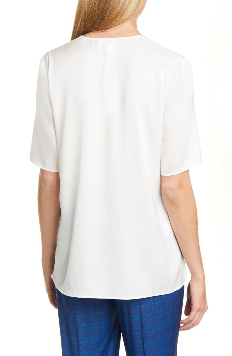 BOSS Ivala 2 Stretch Silk Top, Alternate, color, 