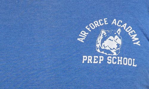 Elwood Vintage Air Force Prep Tee In Blue