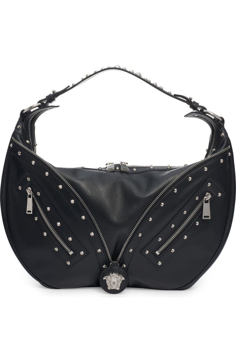 Versace Small La Medusa Archive Hobo Bag, Main, color,