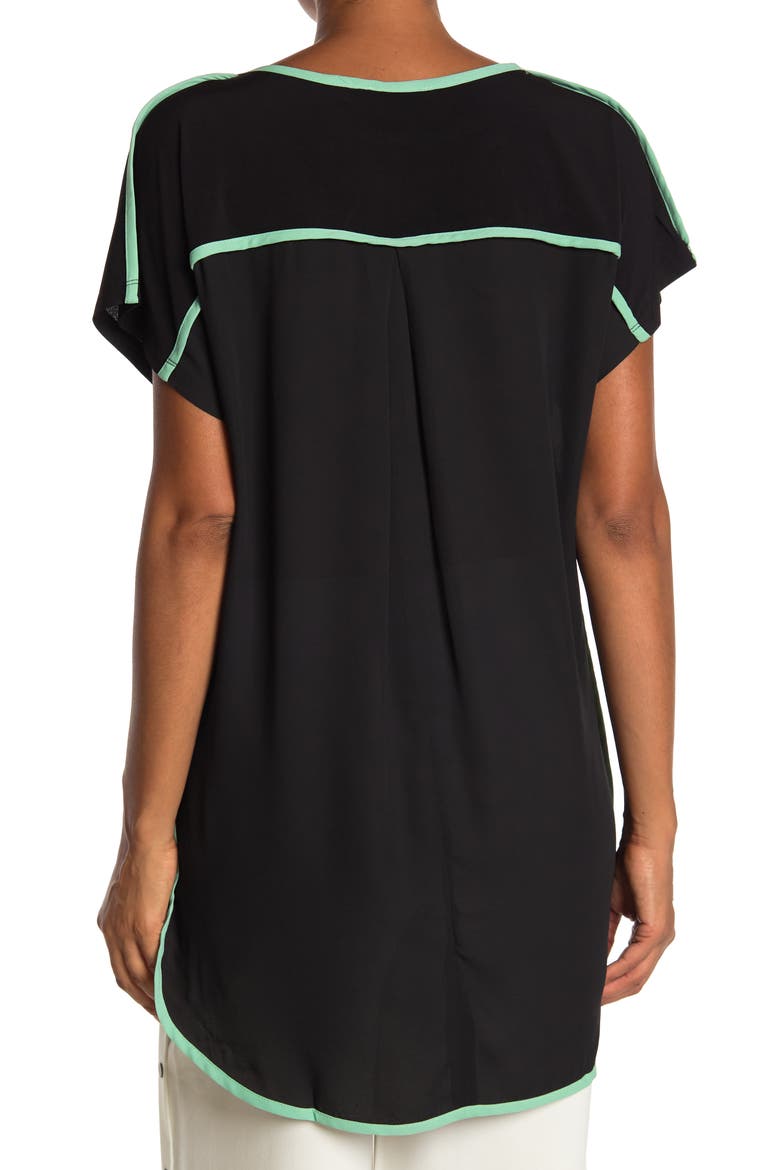 Graphic Print Top, Alternate, color, MINT/ WHITE