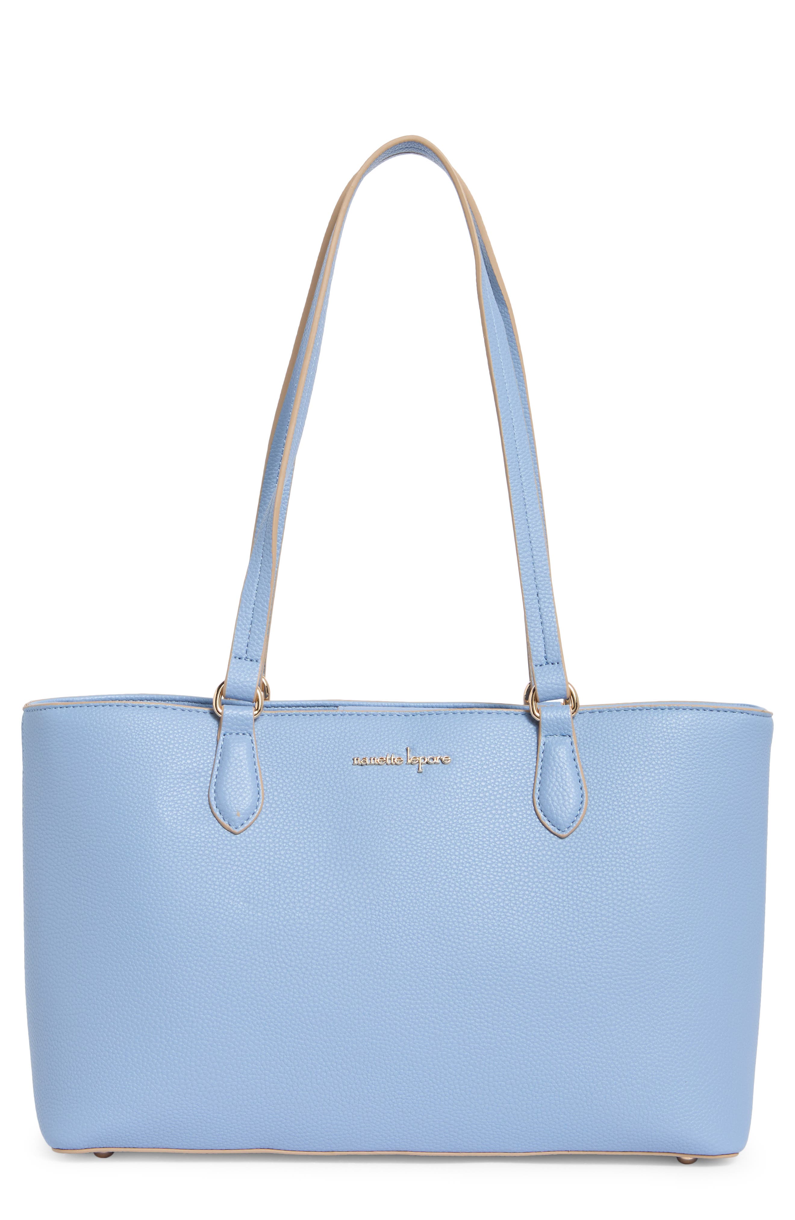 Nanette Lepore Two-for-One Tote Bag, Main, color, Cornflower Blue / Hydrangea