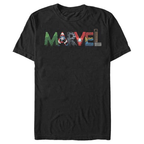 Men's Marvel Logo Hero Font Graphic Tee