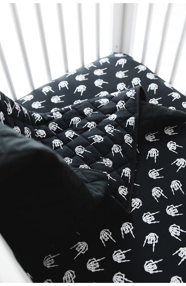 Charlie Lou Baby<sup>®</sup> Rock N' Skull Crib Sheet, Alternate, color,