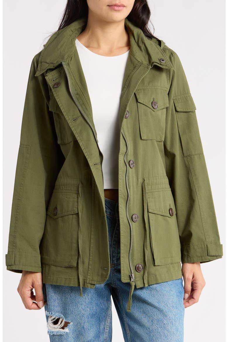 Cotton Utility Jacket, Main, color, FOREST
