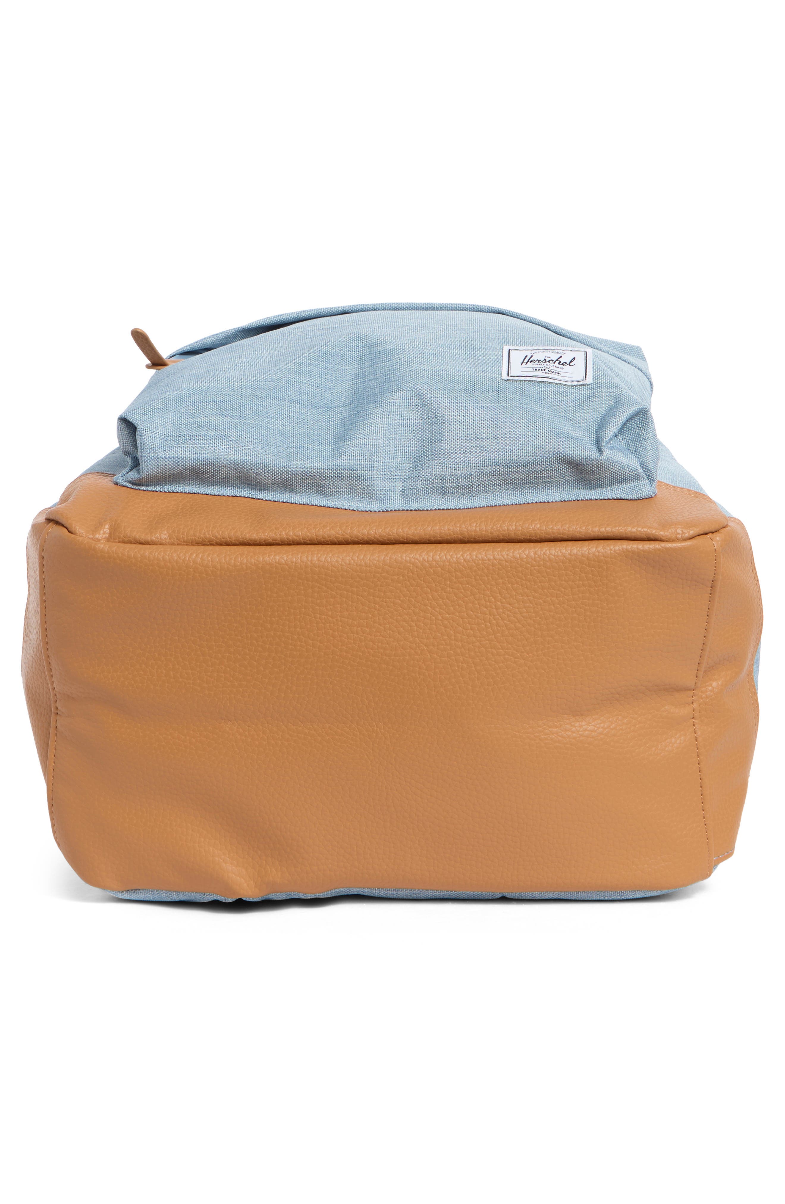 Herschel Supply Co. Heritage Backpack, Alternate, color, Ashley Blue Crosshatch/Natural