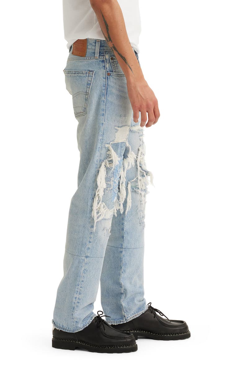 Levi's<sup>®</sup> 501<sup>®</sup> Original Rip & Repair Straight Leg Jeans, Alternate, color, Teach Me Dx