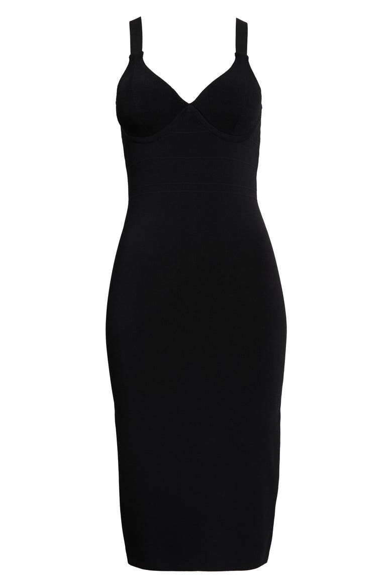 Jimena Cup Knit Dress, Alternate, color, BLACK
