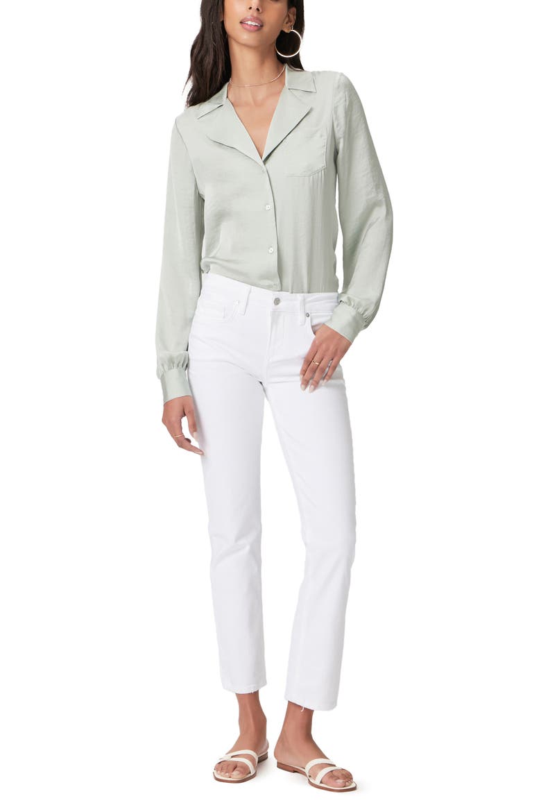 Capriana Satin Shirt, Alternate, color, DUSTY SAGE