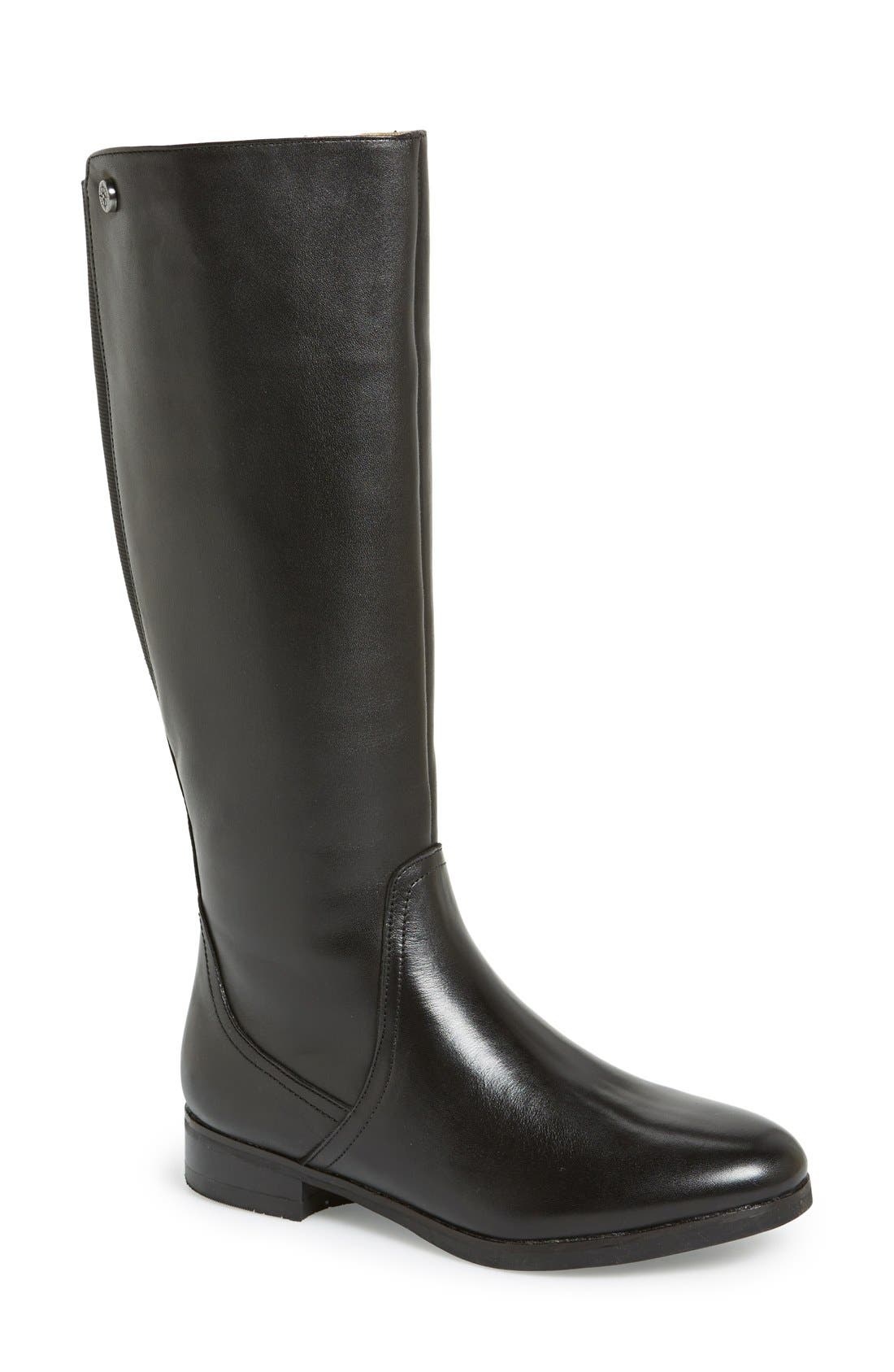 'Liv' Modern Tall Boot, Main, color, BLACK