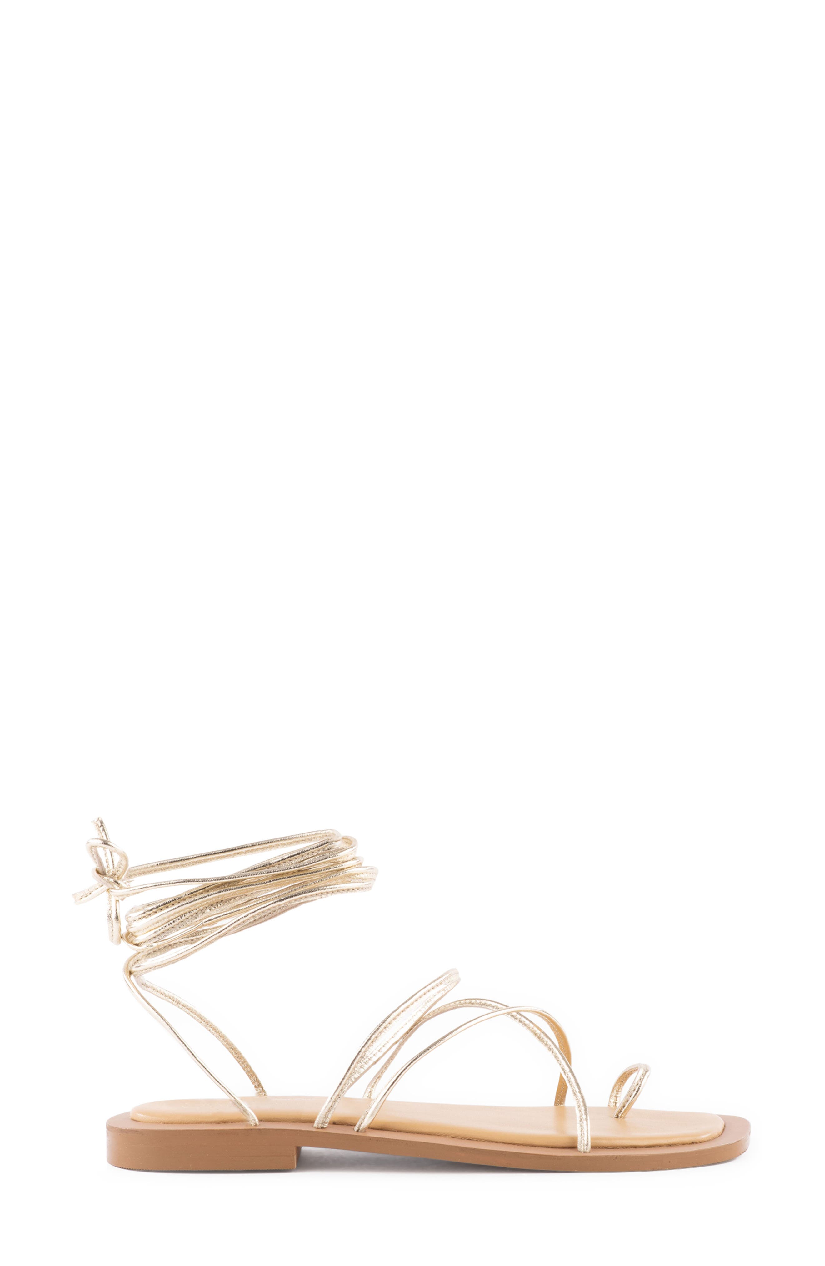 Seychelles Lilac Ankle Wrap Sandal, Alternate, color, Light Gold