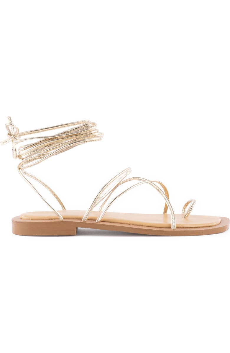 Seychelles Lilac Ankle Wrap Sandal, Alternate, color, Light Gold