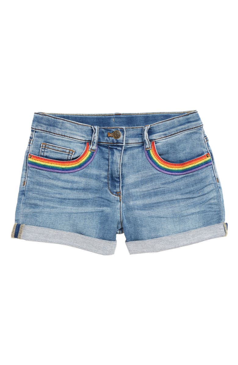 crewcuts by J.Crew Rainbow Pocket Denim Shorts, Main, color, 