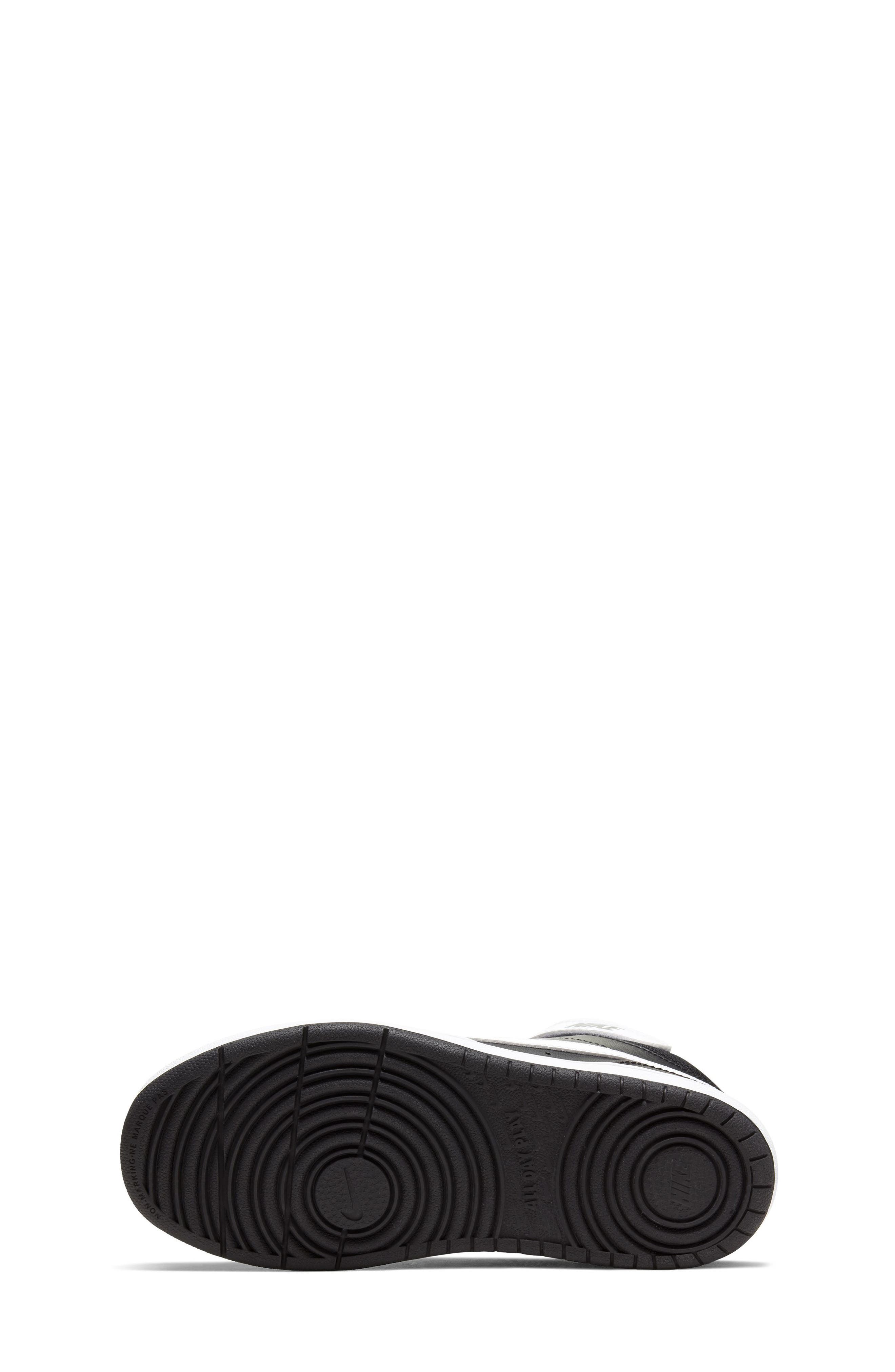 Nike Kids' Court Borough Mid 2 Basketball Shoe, Alternate, color, Black/ White