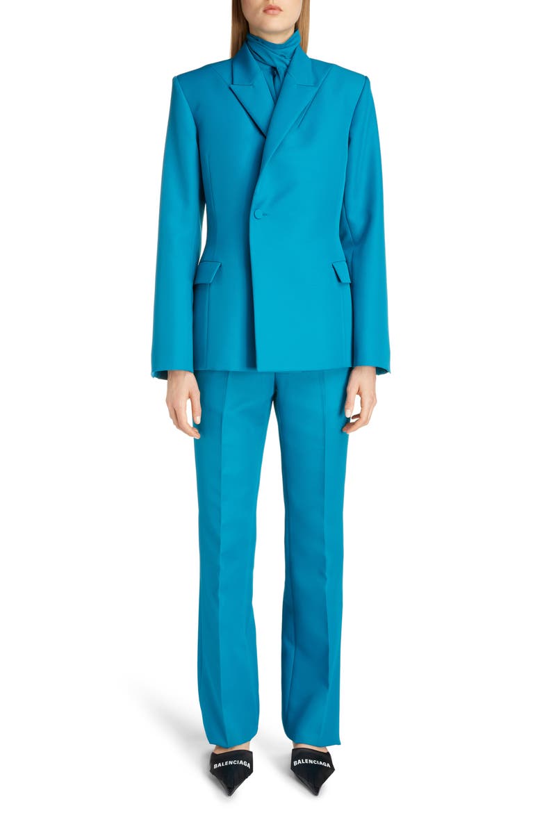 Tech Twill Blazer, Alternate, color, PETROL BLUE