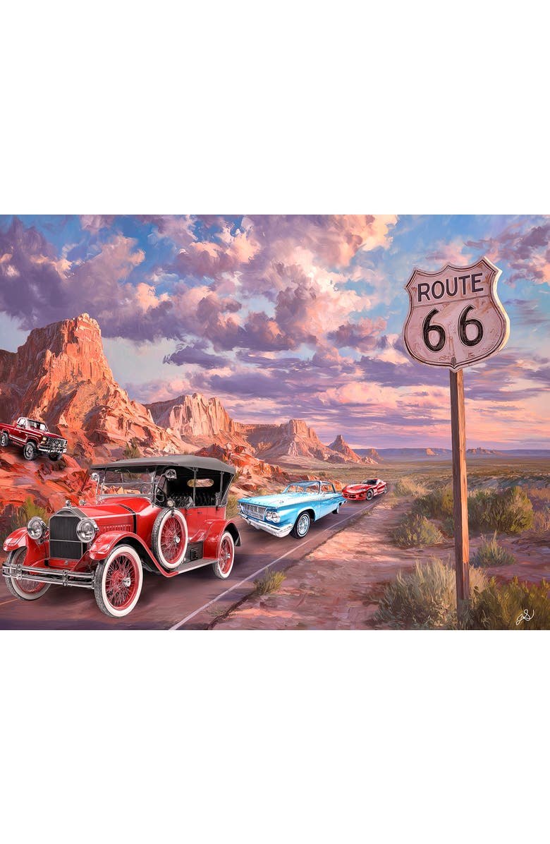 Sunsout Line Up on Route 66 500 piece Jigsaw Puzzle for Adults, Alternate, color, Multicolor