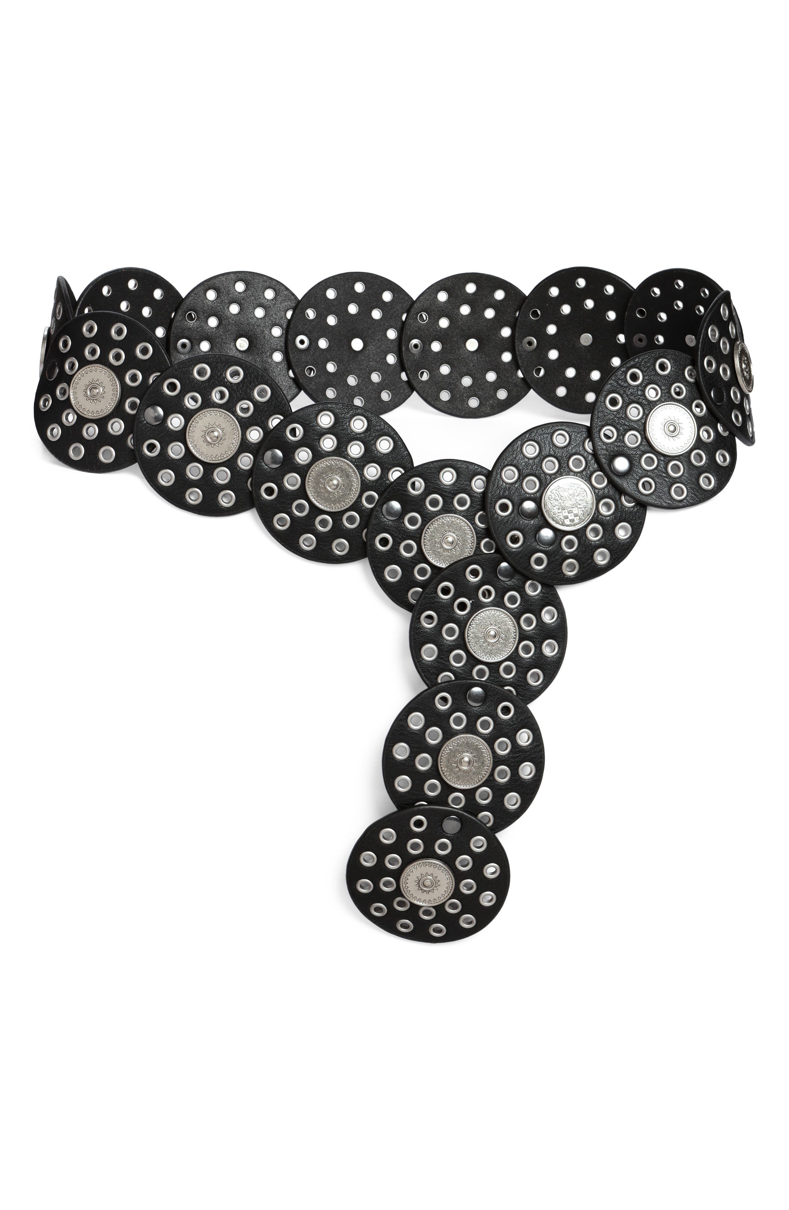 Vince Camuto Concho Grommet Disc Belt