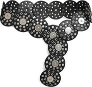Vince Camuto Concho Grommet Disc Belt