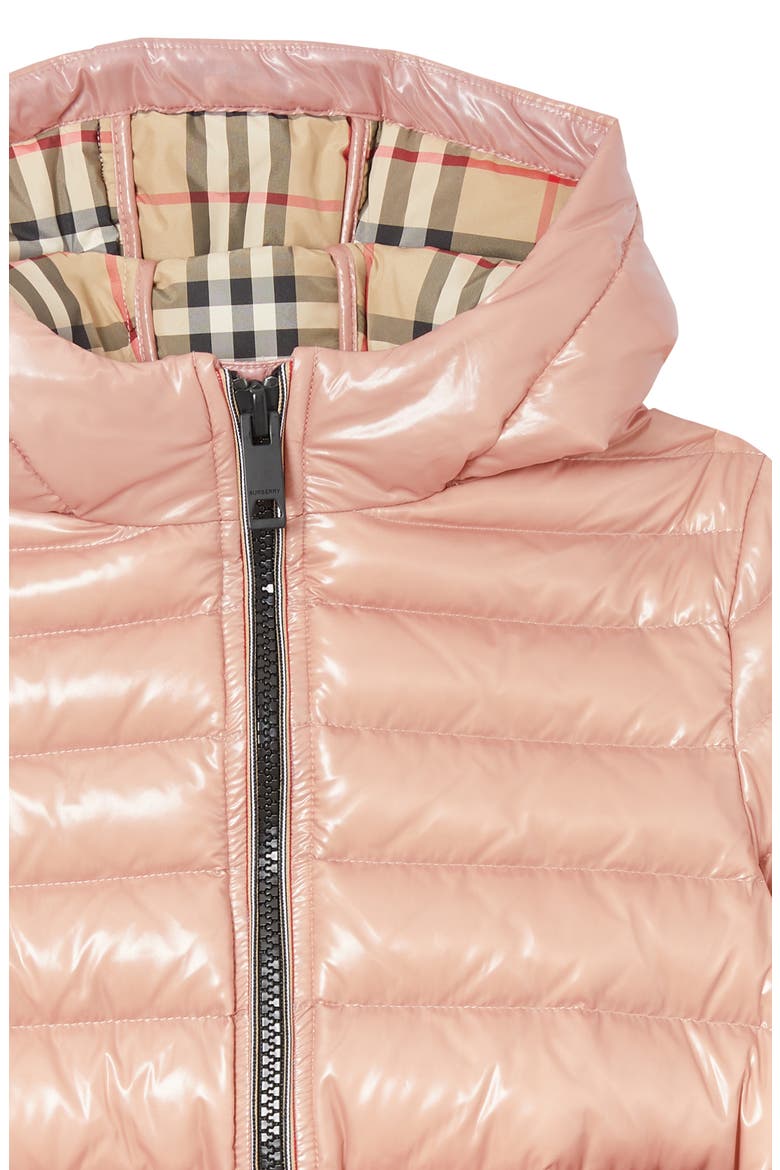 Sharona Belted Hooded Down Puffer Coat, Alternate, color, LAVENDER/ PINK