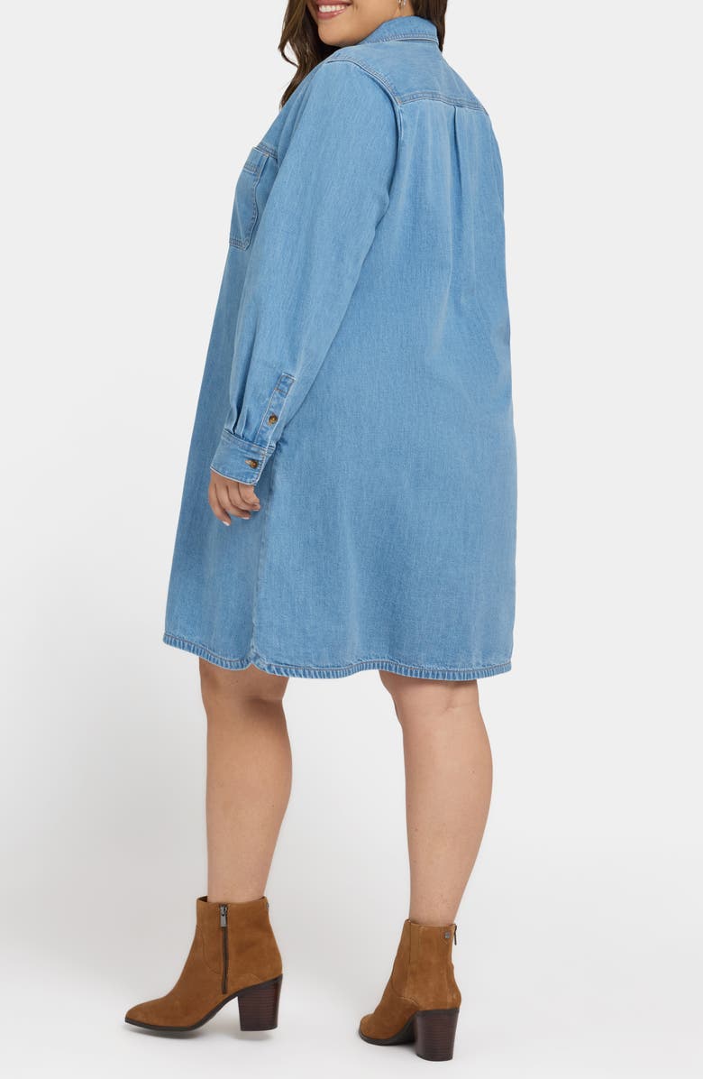 NYDJ Reese Long Sleeve Denim Shirtdress, Alternate, color, Light Indigo