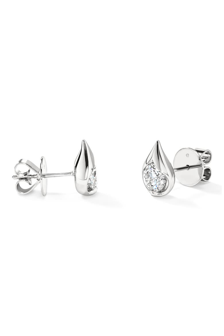 Lu Droplet Stud Earrings, Alternate, color, 1.00 CTW WHITE GOLD/ DIAMOND