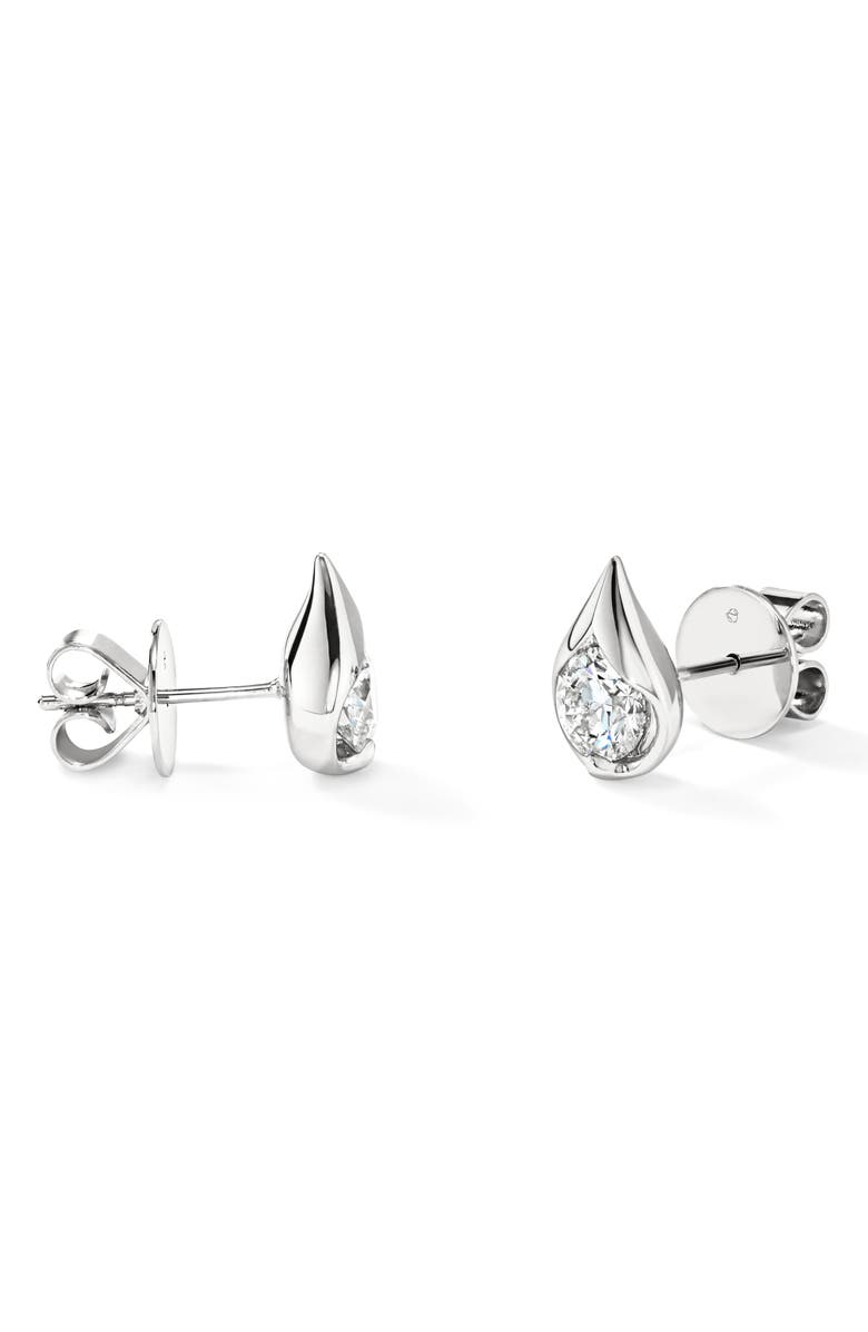 HEARTS ON FIRE Lu Droplet Stud Earrings, Alternate, color, 1.00 Ctw White Gold/ Diamond