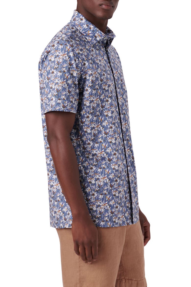 Milo OoohCotton® Short Sleeve Button-Up Shirt, Alternate, color, AIR BLUE