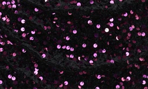 Zunie Kids' Ruched Sequin Velvet Party Dress In Purple