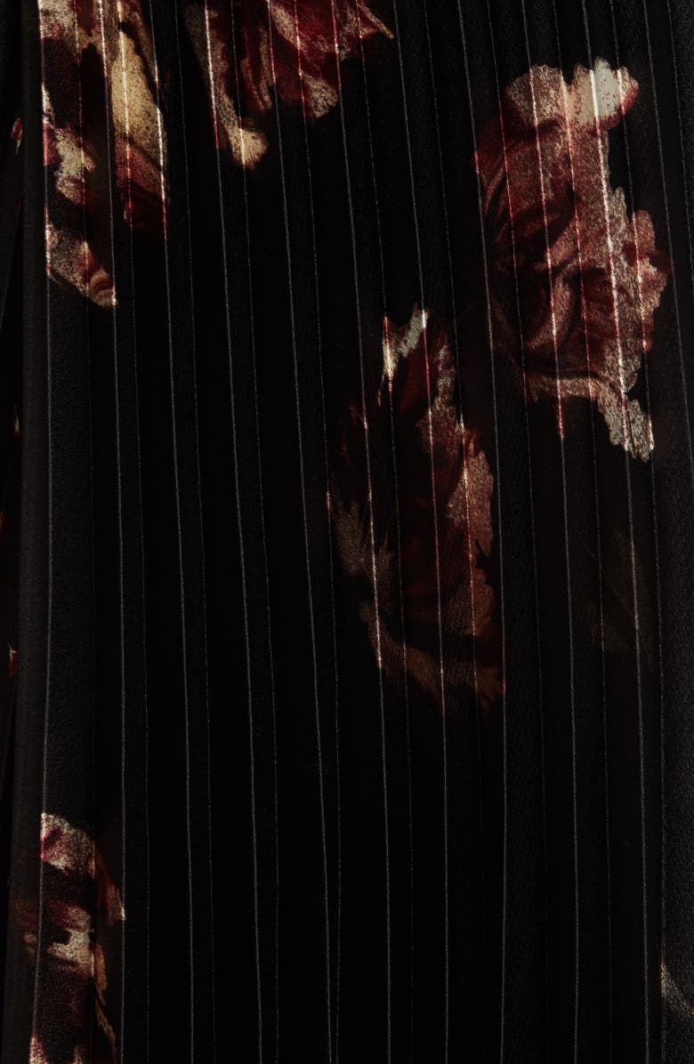 Vince Mixed Tulip Print Pleated Midi Skirt, Alternate, color,