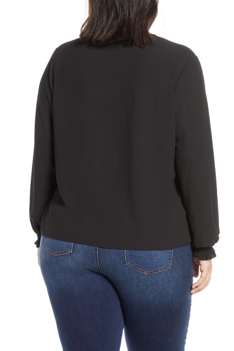 Long Sleeve Blouse, Alternate, color, RICH BLACK