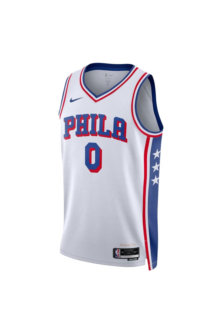 Unisex Nike Tyrese Maxey White Philadelphia 76ers Swingman Jersey - Association Edition, Alternate, color, White