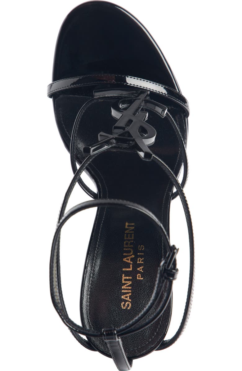 Saint Laurent Cassandra YSL Strappy Sandal, Alternate, color,