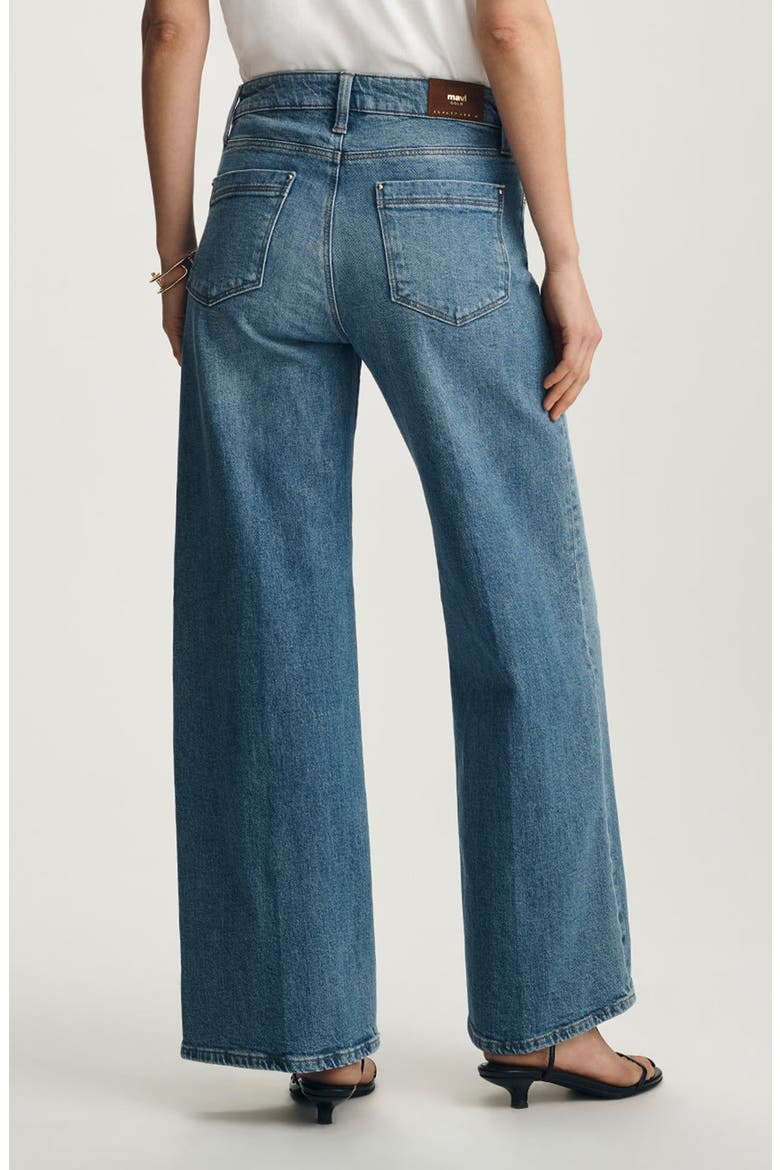 Paloma Mid Rise Wide Leg Jeans, Alternate, color, MID BRUSHED GOLD