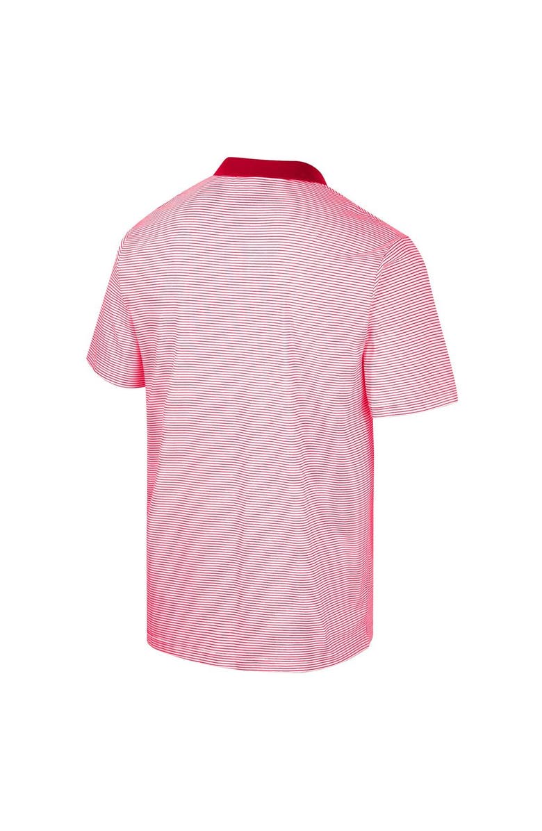 COLOSSEUM Men's Colosseum White/Red Dayton Flyers Print Stripe Polo, Alternate, color, White