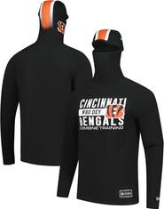 New Era Men's New Era Black Cincinnati Bengals Functional Fandom Balaclava Helmet Stripe Tri-Blend Hoodie
