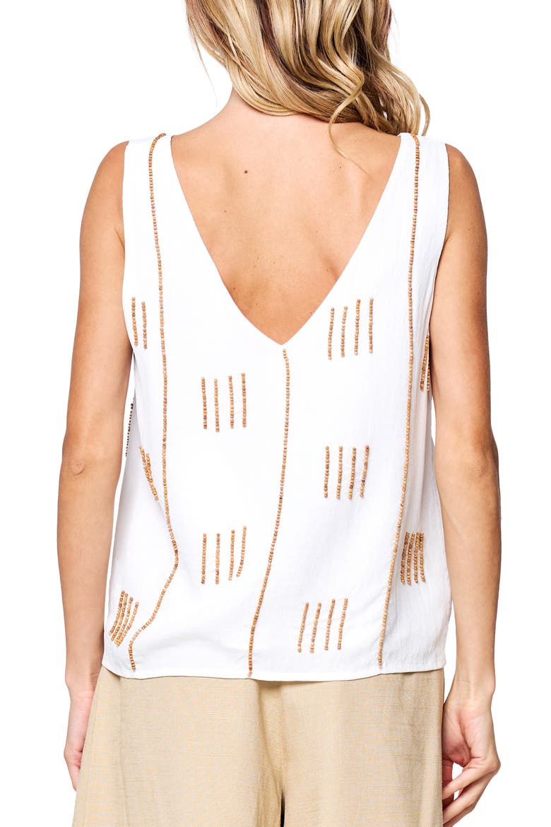 Kelly Embellished Tank, Alternate, color, CREAM