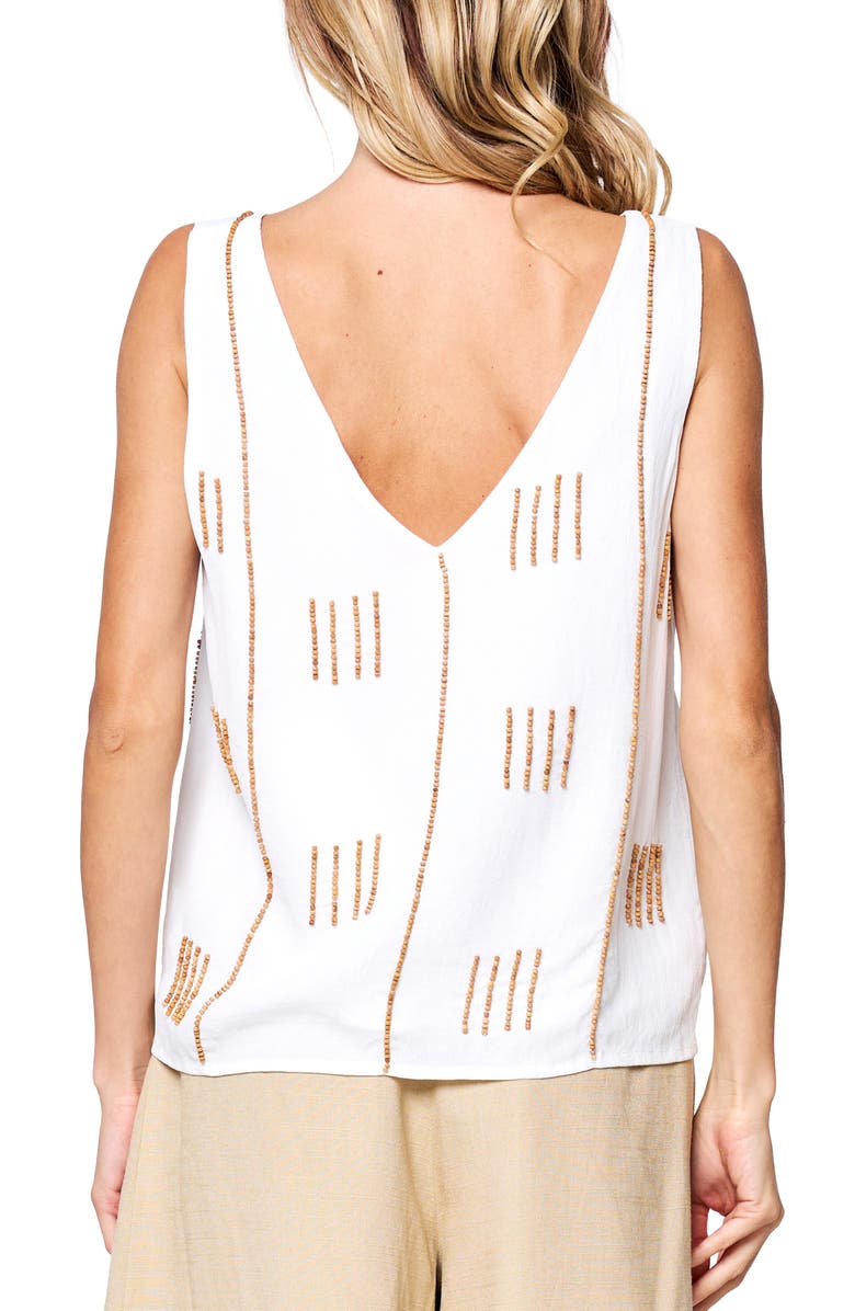 CIEBON Kelly Embellished Tank, Alternate, color, Cream
