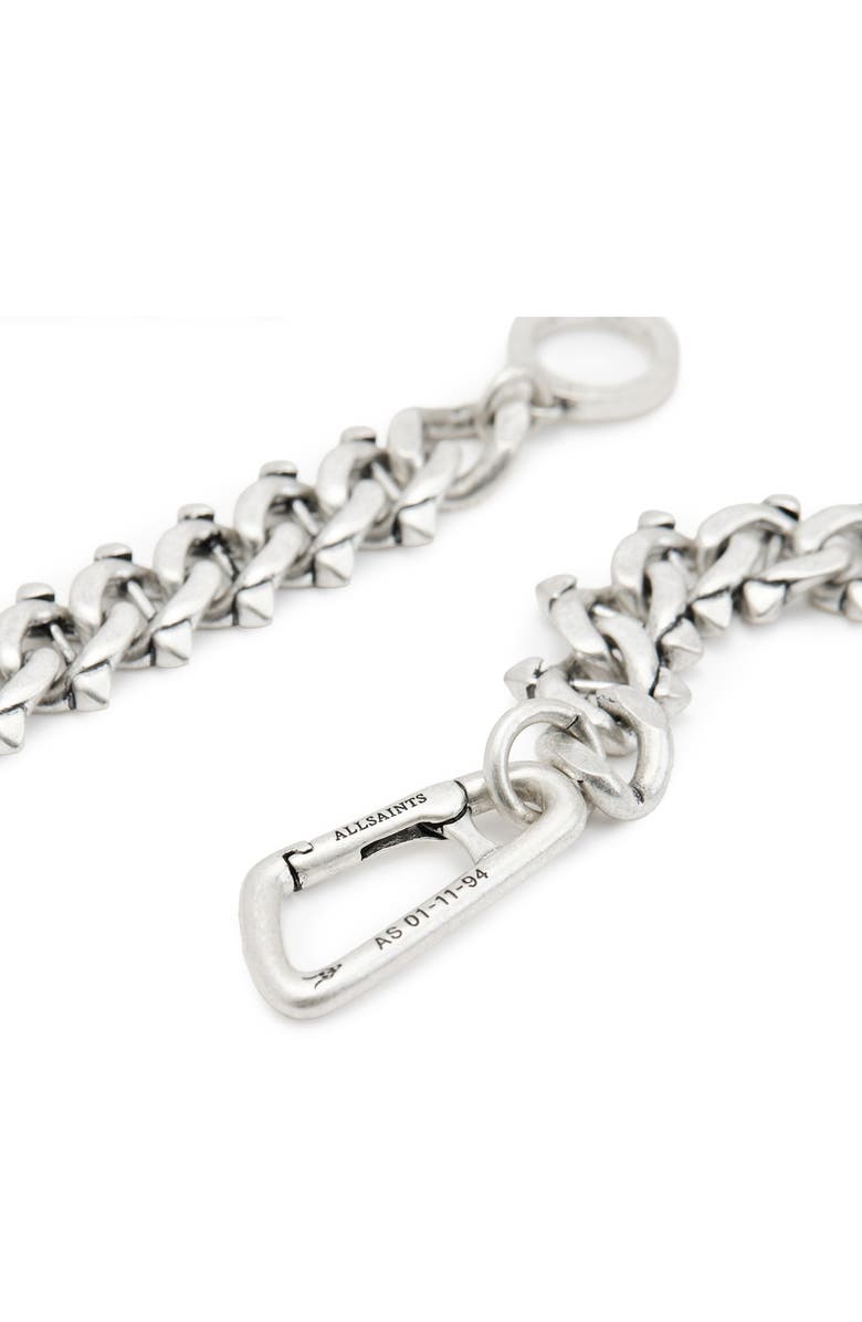 AllSaints Men's Curb Chain Collar Necklace, Alternate, color,