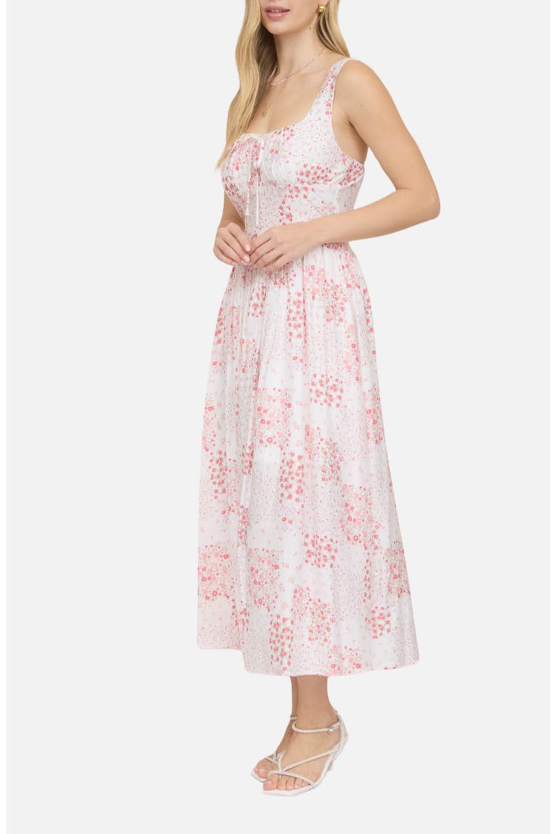 Floral Patch Midi Sundress, Alternate, color, RED MULTI