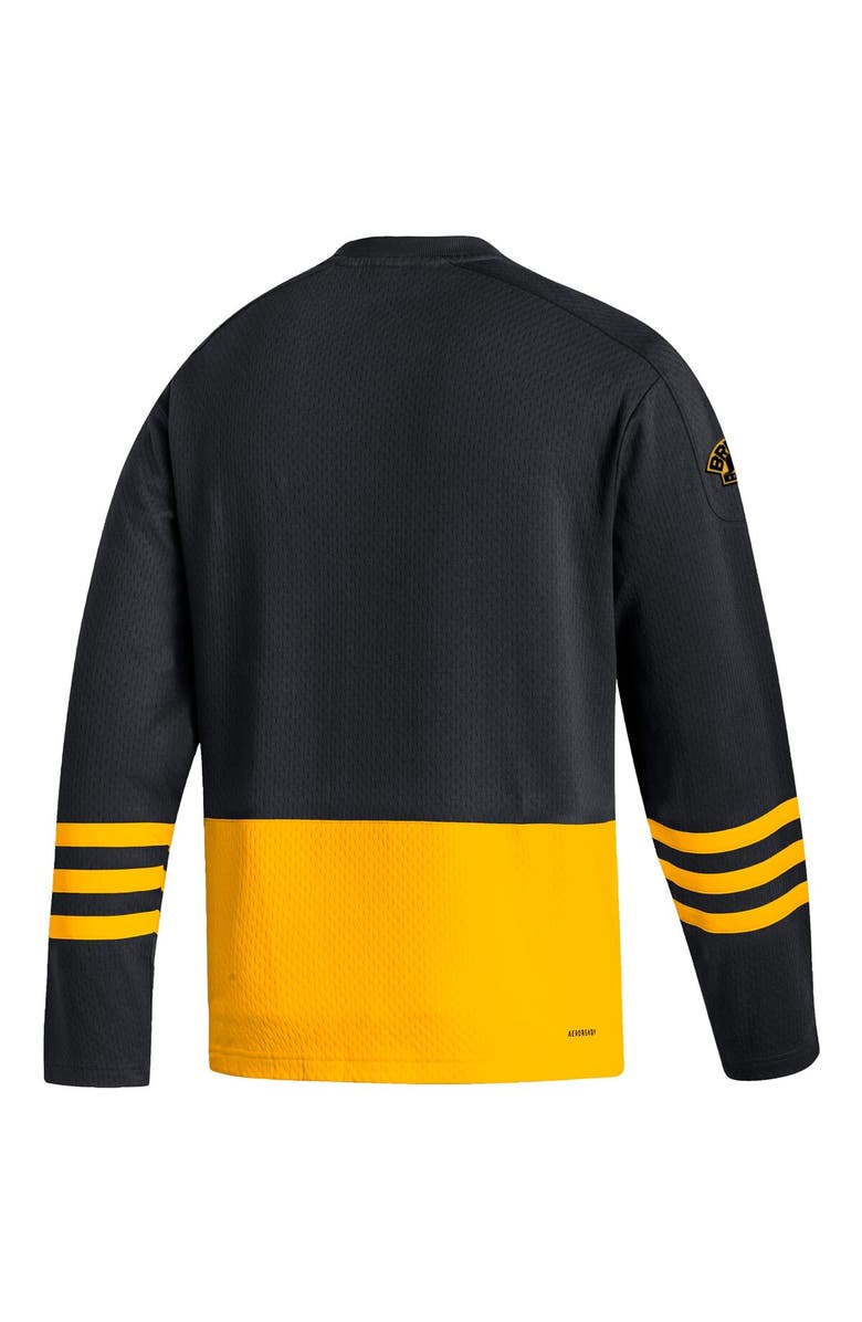 adidas Men's adidas Black Boston Bruins Logo AEROREADY Pullover Sweater, Alternate, color, 