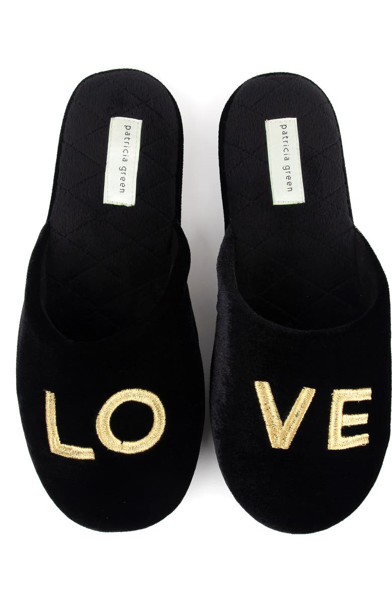patricia green Love Embroidered Slipper, Main, color,
