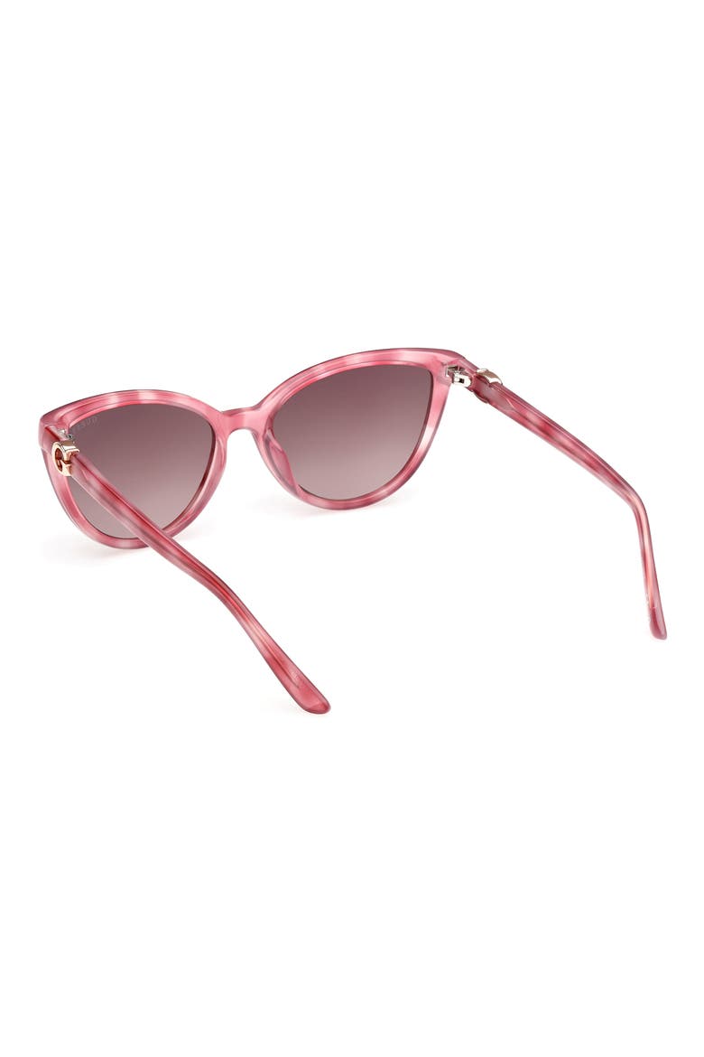Cat Eye Sunglasses, Alternate, color, PINK / GRADIENT BROWN