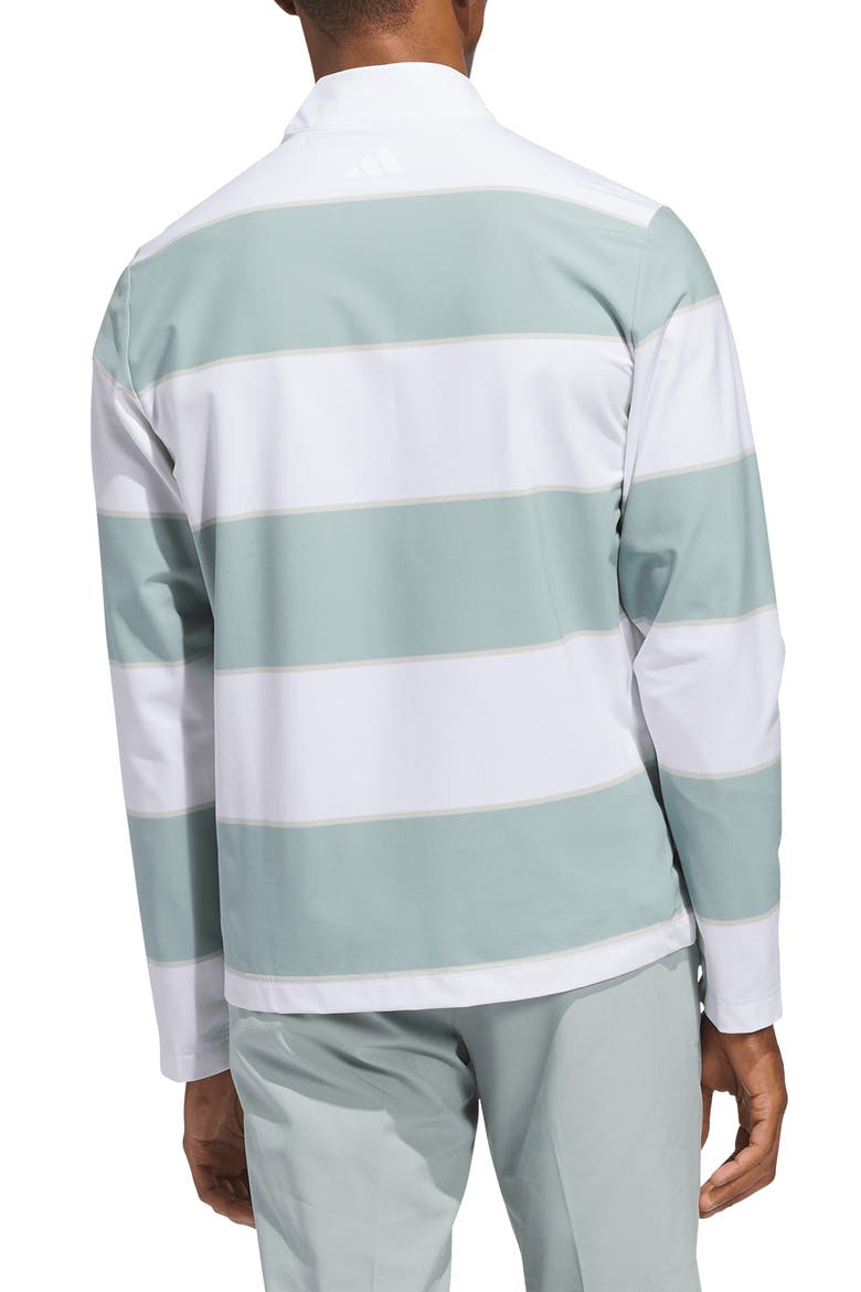 Ultimate Rugby Quarter Zip Pullover, Alternate, color, WONDER SAGE/ WHITE