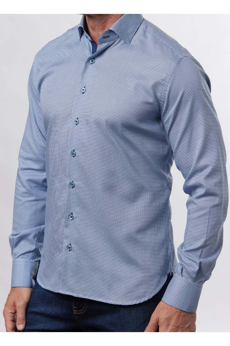 Justin Tailored Fit Button Down Shirt, Alternate, color, Blue
