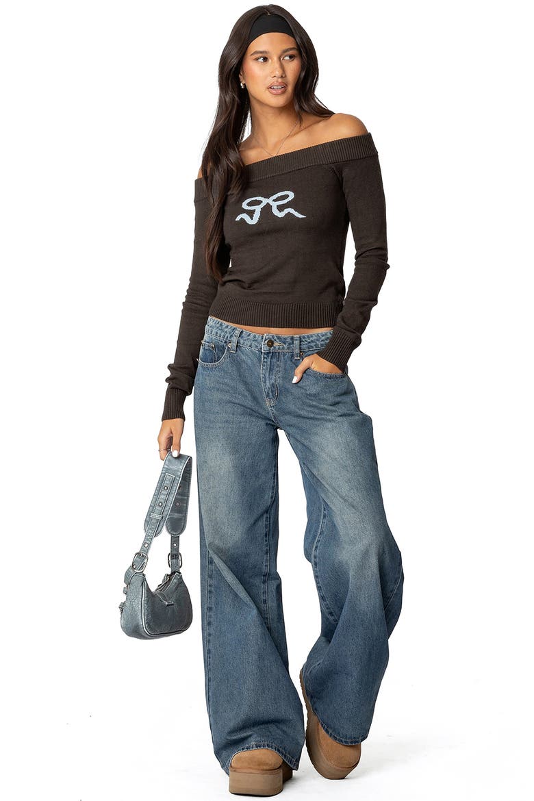 TJ Off the Shoulder Top, Alternate, color, DARK-GRAY